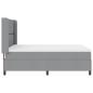 Preview: LED Boxspringbett mit Matratze Hellgrau 160x200 cm Stoff