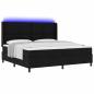 Preview: LED Boxspringbett mit Matratze Schwarz 200x200 cm Stoff