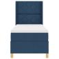 Preview: LED Boxspringbett mit Matratze Blau 80x200 cm Stoff