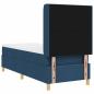 Preview: LED Boxspringbett mit Matratze Blau 80x200 cm Stoff