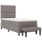 Preview: Boxspringbett mit Matratze & Bank Taupe 90x200 cm Stoff
