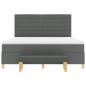 Preview: Boxspringbett mit Matratze & Bank Dunkelgrau 180x200 cm Stoff