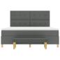 Preview: Boxspringbett mit Matratze & Bank Dunkelgrau 180x200 cm Stoff