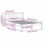 Preview: Wachsbrown Kiefer Bettgestell Wachsbrown Massivholz 135 x 190 cm
