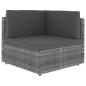 Preview: ARDEBO.de - Modulares Sofa-Eckteil Poly Rattan Grau