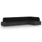 Preview: ARDEBO.de - 5-tlg. Garten-Lounge-Set mit Kissen Schwarz Poly Rattan