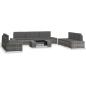 Preview: 8-tlg. Garten-Lounge-Set Poly Rattan Grau