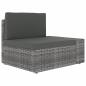 Preview: 8-tlg. Garten-Lounge-Set Poly Rattan Grau