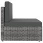 Preview: 8-tlg. Garten-Lounge-Set Poly Rattan Grau
