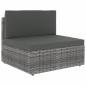 Preview: 10-tlg. Garten-Lounge-Set Poly Rattan Grau