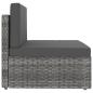 Preview: 10-tlg. Garten-Lounge-Set Poly Rattan Grau