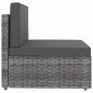 Preview: 10-tlg. Garten-Lounge-Set Poly Rattan Grau