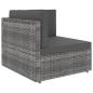 Preview: 10-tlg. Garten-Lounge-Set Poly Rattan Grau