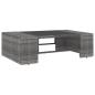 Preview: 11-tlg. Garten-Lounge-Set mit Kissen Grau Poly Rattan
