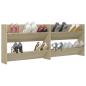 Preview: Wand-Schuhschränke 2 Stk. Sonoma-Eiche 80x18x60cm Holzwerkstoff