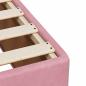 Preview: ARDEBO.de - Boxspringbett mit Matratze Rosa 160x200 cm Samt