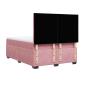 Preview: Boxspringbett mit Matratze Rosa 160x200 cm Samt