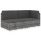 Preview: ARDEBO.de - Modulares 2-Sitzer-Sofa Poly Rattan Grau