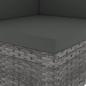 Preview: Modulares 2-Sitzer-Sofa Poly Rattan Grau