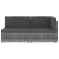 Preview: Modulares 2-Sitzer-Sofa Poly Rattan Grau