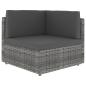 Preview: Modulares 2-Sitzer-Sofa Poly Rattan Grau