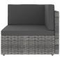 Preview: Modulares 2-Sitzer-Sofa Poly Rattan Grau