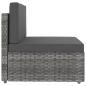 Preview: Modulares Mittelsofa Poly Rattan Grau