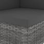 Preview: 7-tlg. Garten-Lounge-Set Poly Rattan Grau