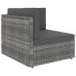 Preview: 7-tlg. Garten-Lounge-Set Poly Rattan Grau