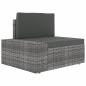 Preview: 7-tlg. Garten-Lounge-Set Poly Rattan Grau