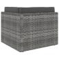 Preview: 7-tlg. Garten-Lounge-Set Poly Rattan Grau