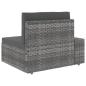 Preview: 7-tlg. Garten-Lounge-Set Poly Rattan Grau