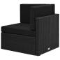 Preview: 9-tlg. Garten-Lounge-Set Poly Rattan Schwarz