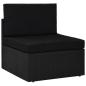 Preview: 9-tlg. Garten-Lounge-Set mit Kissen Schwarz Poly Rattan