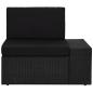 Preview: 9-tlg. Garten-Lounge-Set mit Kissen Schwarz Poly Rattan