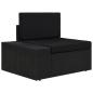 Preview: 9-tlg. Garten-Lounge-Set mit Kissen Schwarz Poly Rattan