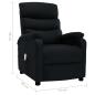 Preview: Massagesessel Schwarz Stoff