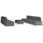 Preview: 8-tlg. Garten-Lounge-Set Poly Rattan Grau