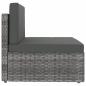 Preview: 8-tlg. Garten-Lounge-Set Poly Rattan Grau