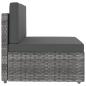 Preview: 8-tlg. Garten-Lounge-Set Poly Rattan Grau