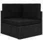 Preview: ARDEBO.de - Modulares Sofa-Eckteil Poly Rattan Schwarz