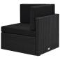 Preview: Modulares Sofa-Eckteil Poly Rattan Schwarz