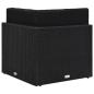 Preview: Modulares Sofa-Eckteil Poly Rattan Schwarz
