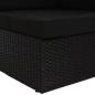 Preview: Modulares Sofa-Eckteil Poly Rattan Schwarz