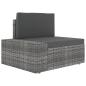 Preview: 8-tlg. Garten-Lounge-Set mit Kissen Grau Poly Rattan