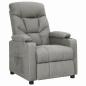 Preview: ARDEBO.de - Relaxsessel Hellgrau Stoff