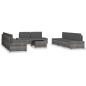 Preview: ARDEBO.de - 10-tlg. Garten-Lounge-Set Poly Rattan Grau