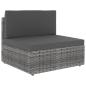 Preview: 10-tlg. Garten-Lounge-Set Poly Rattan Grau