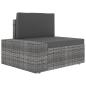Preview: 10-tlg. Garten-Lounge-Set Poly Rattan Grau
