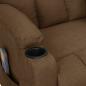 Preview: Massagesessel mit Aufstehhilfe Braun Stoff